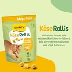 GimCat Peynir rulosu, tahılsız ve vitamin zengini kedi atıştırmalığı, gerçek sert peynirli, 1 torba (1 x 425 g)