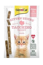 GimCat Sticks Kitten Kedi Ödül Çubukları, Hindili, Yavru Kedi, 3 Çubuk, 32 g