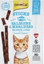 GimCat Sticks Somon & Atlantik Morina Tahılsız Ödül Çubukları 4'lü 20 gr