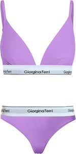 Giorgina Ferri 2’li Set Kadın Günlük Kullanıma Uygun Üçgen Bralet + Tanga Külot Barbara