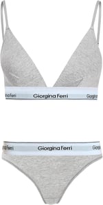 Giorgina Ferri 2’li Set Kadın Günlük Kullanıma Uygun Üçgen Bralet + Tanga Külot Barbara