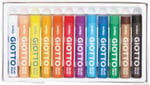GIOTTO Olio Maxi yağlı pastel set, çocuklar için, 12 renk, büyük çocuk sanatçı pasteli, ev ve okul için ideal