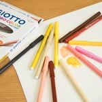 GIOTTO Turbocolor keçeli kalemler, ince uçlu, 2,8 mm, 12 ten rengi, çocuklar, partiler ve okullar için ideal