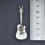 Gitar Örme Zincir Kolye - Gümüş Kaplama - Erkek Kadın Kolye - No:1293