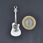 Gitar Örme Zincir Kolye - Gümüş Kaplama - Erkek Kadın Kolye - No:1293