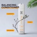 GK HAIR Global Keratin Dengeleyici Saç Kremi Saç Koruması Balancing Conditioner Yağlı, Yağlı ve Normal Saçlar İçin | Doğal Yağ Ekstraktları ile pH seviyelerini, Sülfat ve Paraben içermez (300ml)