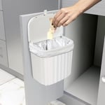 Glad Roomate tezgah altı çöp kovası | mutfak dolabı, banyo veya ofis için yerden tasarruf sağlayan çöp kutusu, açma kolaylığı için çift kapak, 7 litre, beyaz