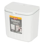 Glad Roomate tezgah altı çöp kovası | mutfak dolabı, banyo veya ofis için yerden tasarruf sağlayan çöp kutusu, açma kolaylığı için çift kapak, 7 litre, beyaz
