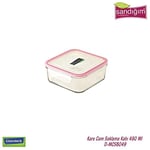 GLASSLOCK KARE CAM SAKLAMA KABI 490 ML - Seçenekler: 490 mL, 900 mL, 1200 mL