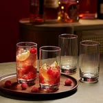 Glaver's 4 adet Highball Bardağı, 463 ml Collins Kokteyl İçme Bardağı Bardağı, Su, Meyve Suyu, Bira ve Kokteyller için Kabarcık Tabanlı Züccaciye, Heavy Base Modern Basic Bardak Bardakları.