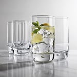 Glaver's 4 adet Highball Bardağı, 463 ml Collins Kokteyl İçme Bardağı Bardağı, Su, Meyve Suyu, Bira ve Kokteyller için Kabarcık Tabanlı Züccaciye, Heavy Base Modern Basic Bardak Bardakları.