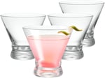 GLING [8 oz. Sapsız Martini Bardakları 4'lü Set, Likör için Kokteyl Bardağı, Viski Partiler, Düğünler ve Tüm Etkinlikler için Harika