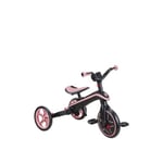 Globber - 4'ü 1 Arada Explorer Üç Tekerlekli Bisiklet - 10 Ay - 5 Yaş Arası Yeni Yürümeye Başlayan Çocuklar için Katlanabilir ve Ölçeklenebilir Üç Tekerlekli Bisiklet - Pastel Pembe