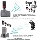 Godox Flaş cihazı TT350C sistem flaşı, Canon kameralar için, siyah