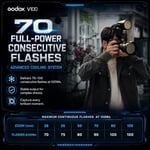 GODOX V100 N Kamera Flaşı, V100N 100 W Dokunmatik Ekran Flaş Cihazı, TTL HSS 1/8000s Speedlite, Nikon Z6III Z8 Z5 Z50II Z50 Zfc Z6II Z30 Z6 Z50II Z7II Z8 Z9 ve D3500 D850 D77 ile Uyumlu 500 D 5600