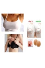 Göğüs Ucu Silikon Güğüs Ucu Kapatıcı Pad Bant Yıkanabilir Bikini Altı Kapatıcı Tek Ebat