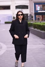 GÖKNUR ARSLAN SİYAH TREND TAKIM Siyah S Kadın-1