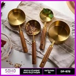 Gold 42lü Ahap Saplı Ölçü Kaşığı