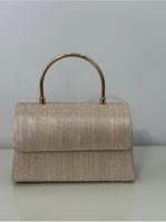 Gold Işıltılı Clutch Abiye Çanta