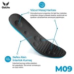 GoLite M09 Memory Foam - Ayakkabı Tabanlığı, Masaj Noktalı ve Rahat İç Taban, Bot, İş Ayakkabısı ve Geniş Kalıplı Ayakkabılar İçin Hafızalı Ayak Desteği - (43)