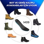 GoLite M09 Memory Foam - Ayakkabı Tabanlığı, Masaj Noktalı ve Rahat İç Taban, Bot, İş Ayakkabısı ve Geniş Kalıplı Ayakkabılar İçin Hafızalı Ayak Desteği - (43)