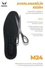 GoLite Memory Foam Yumuşak Ortopedik Tabanlık, Hafızalı Spor Ayakkabı Tabanlığı, Rahat Konforlu İç Taban - M21 Insole (38)