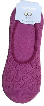 Goo Socks Goo Socks 3 Çift Fuşya Renk Fileli Babet Çorap Pembe 36-40