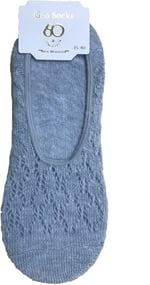 Goo Socks Goo Socks 6 Çift Gri Renk Fileli Babet Çorap Gri 36-40