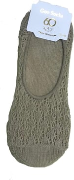 Goo Socks Goo Socks 6 Çift Gri Renk Fileli Babet Çorap Gri 36-40