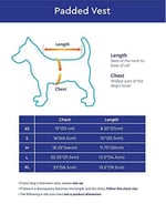 Gooby - Dolgulu yelek, köpek ceketi, manto, fermuarlı kazak ve keten halkalı, kırmızı, beden L - Seçenekler: X-Small chest (~13