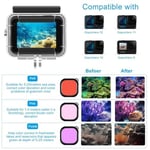 Gopro Hero 12 11 10 9 için aksesuar kiti su geçirmez konut kılıfı sualtı şamandıra kolu silikon kol Lens kapağı temperli cam ekran koruyucuları dalış filtreleri buğu önleyici ekler paket