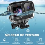 Gopro Hero 12 11 10 9 için aksesuar kiti su geçirmez konut kılıfı sualtı şamandıra kolu silikon kol Lens kapağı temperli cam ekran koruyucuları dalış filtreleri buğu önleyici ekler paket