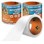 Gorilla Suya Dayanıklı Yama ve Sızdırmazlık Bandı, Beyaz Bant, 10 cm x 25,2 cm (2’li Paket) - Sızıntılar ve Onarımlar için Kalıcı Hava Koşullarına Dayanıklı Sızdırmazlık