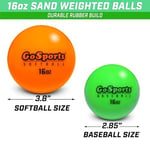 GoSports Ağırlıklı Antrenman Topları - Tüm Beceri Düzeylerine Uygun Vuruş ve Atış Eğitimi - Güç ve Mekaniği Geliştirin, Beyzbol veya Softball Seçin