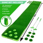 GoSports BattlePutt Golf Sopası Oyunu, 2'si 2 arada Pong Tarzı Oyun, 28 cm Putting Green, 2 Golf Topu