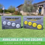 GoSports Köpük Uçuş Egzersiz Golf Topları - 24'lü Paket Sınırlı Uçuş Antrenman Topu - Klasik Beyaz veya Yüksek Görünürlüklü Sarı Arasından Seçim Yapın