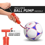 GoSports Premier Futbol Topları, Tekli veya 6’lı Paket, 3, 4, 5 Numara, Top Pompası ile