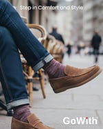 GoWith 6'lı Yıkanmış Topuk Burun Destekli Kaliteli Penye Pamuk Çorap - Çok Renkli Kutulu Elegance Erkek Çorabı 6017