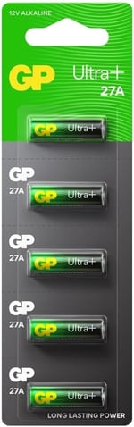 GP Batteries 27A Ultra Plus 27A/Mn27 Boy Pil, 12 Volt, 5'li Kart - Seçenekler: 5'li, Tekli