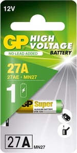 GP Batteries 27A Ultra Plus 27A/Mn27 Boy Pil, 12 Volt, 5'li Kart - Seçenekler: 5'li, Tekli