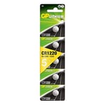 Gp Batteries Cr1220 1220 Boy Lityum Düğme Pil, 3 Volt, 5'li Kart - Seçenekler: Cr1220, Cr1616, Cr1632