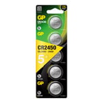Gp Batteries Cr2450 2450 Boy Lityum Düğme Pil, 3 Volt, 5'Li Kart