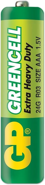 GP Batteries GP24G Greencell R03/1212/AAA İnce Pil, 1.5 Volt, 40'lı Kutu, Yeşil/Sarı/Beyaz - Seçenekler: 40'lı, 4'lü