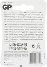 Gp Batteries Gpcr123A Dl123A/Cr123A Boy Lityum Pil, 3 Volt, Tekli Kart