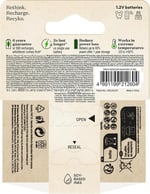 GP Batteries ReCyko 1300 AA Kalem Ni-MH Şarjlı Pil, 1.2 Volt, 2'li Kart
