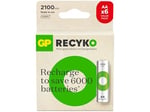 GP Batteries ReCyko 2100 AA Kalem Ni-MH Şarjlı Pil, 1.2 Volt, 6'lı Kart