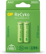 Gp Batteries Recyko+ 2700 Aa Kalem Ni-Mh Şarjlı Pil, 1.2 Volt, 2'Li Kart - Seçenekler: 2'li, 6'lı