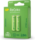 Gp Batteries Recyko+ 2700 Aa Kalem Ni-Mh Şarjlı Pil, 1.2 Volt, 2'Li Kart - Seçenekler: 2'li, 6'lı