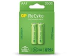Gp Batteries Recyko+ 2700 Aa Kalem Ni-Mh Şarjlı Pil, 1.2 Volt, 2'Li Kart - Seçenekler: 2'li, 6'lı