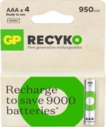GP Batteries Recyko 950 AAA İnce Kalem Ni-Mh Şarjlı Pil, 1.2 Volt, 4'lü Kart
